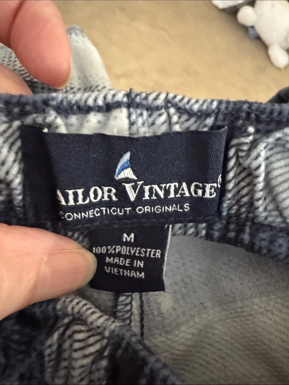 Tailor Vintage Blue and White Plaid Sleep Pants